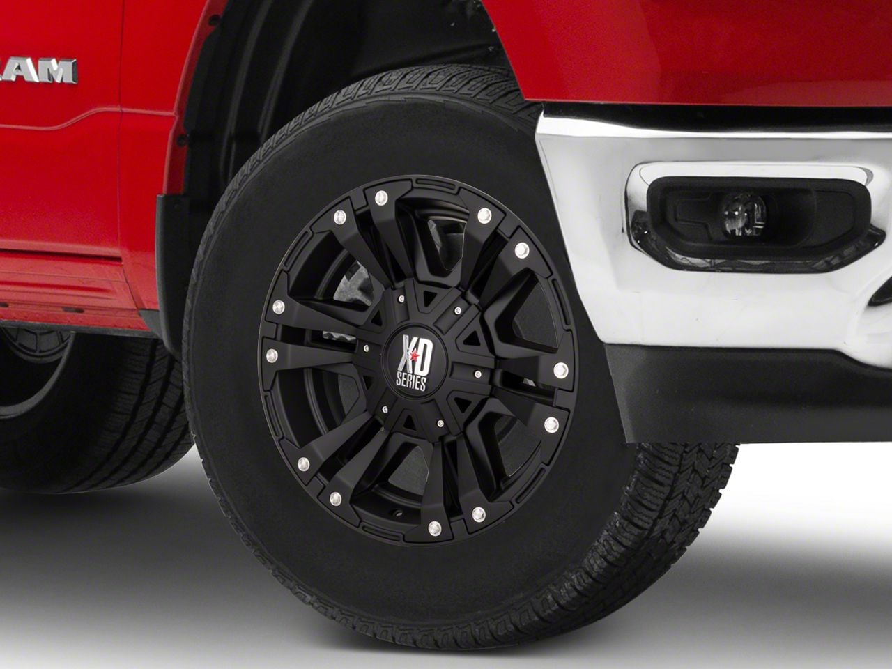 XD RAM 1500 Monster Matte Black 6-Lug Wheel; 18x9; 18mm Offset