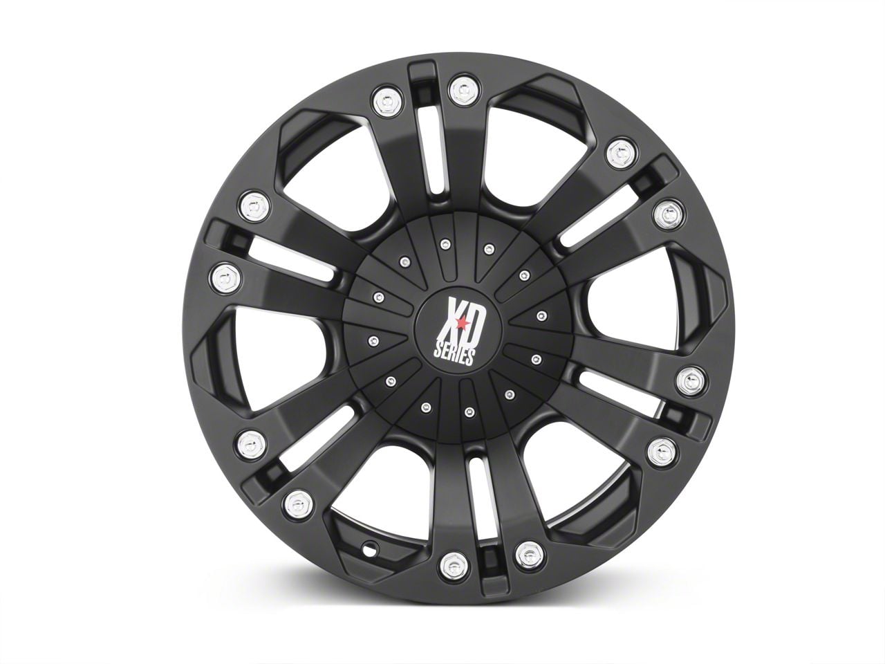 XD RAM 1500 Monster Matte Black 6-Lug Wheel; 18x9; 18mm Offset