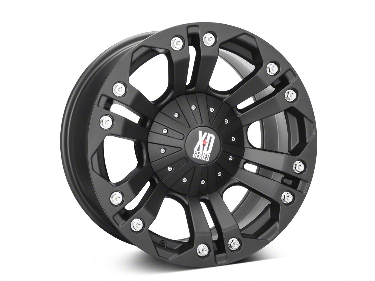 XD RAM 1500 Monster Matte Black 6-Lug Wheel; 18x9; 18mm Offset