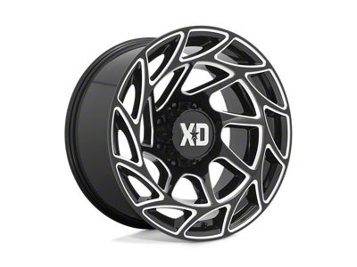XD Onslaught Gloss Black Milled 8-Lug Wheel; 20x10; -18mm Offset (06-08 RAM 1500 Mega Cab)