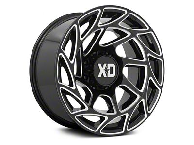 XD Onslaught Gloss Black Milled 6-Lug Wheel; 22x12; -44mm Offset (19-25 RAM 1500)