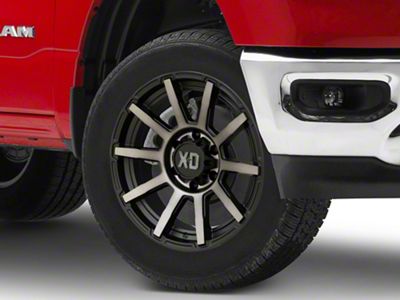 XD Outbreak Satin Black with Gray Tint 6-Lug Wheel; 22x10; -18mm Offset (19-25 RAM 1500)
