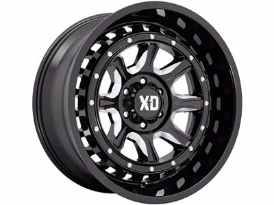 XD Outlander Gloss Black Milled 6-Lug Wheel; 22x10; -18mm Offset (19-25 RAM 1500)