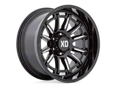 XD Phoenix Gloss Black Milled 6-Lug Wheel; 20x9; 18mm Offset (19-25 RAM 1500)