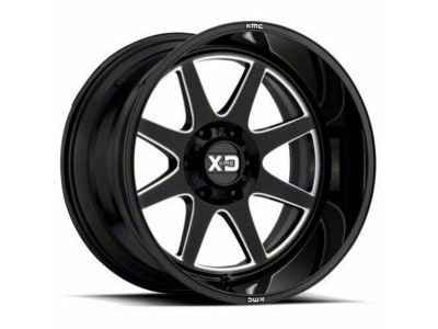 XD Pike Gloss Black Milled 5-Lug Wheel; 20x9; 0mm Offset (09-18 RAM 1500)