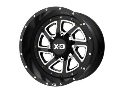 XD Recoil Satin Black Milled with Reversible Ring 6-Lug Wheel; 20x12; -44mm Offset (19-24 RAM 1500)