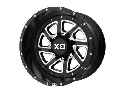 XD Recoil Satin Black Milled with Reversible Ring 6-Lug Wheel; 20x9; 30mm Offset (19-25 RAM 1500)