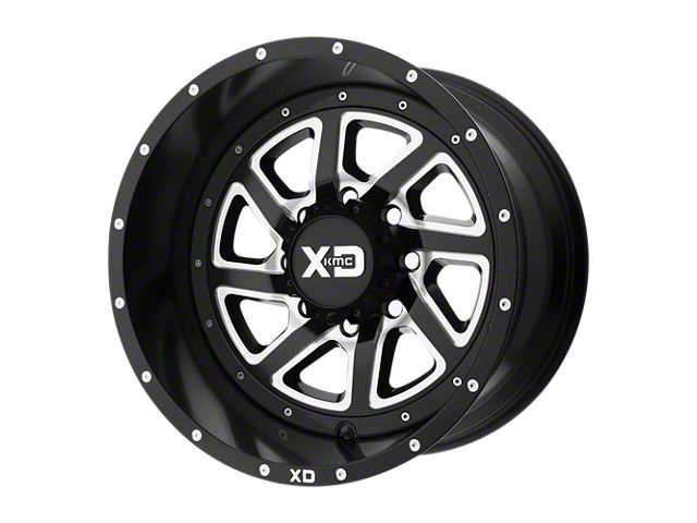 XD Recoil Satin Black Milled with Reversible Ring 8-Lug Wheel; 20x9; -12mm Offset (06-08 RAM 1500 Mega Cab)