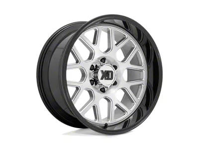 XD Grenade 2 Brushed Milled with Gloss Black Lip 8-Lug Wheel; 20x10; -18mm Offset (19-24 RAM 2500)