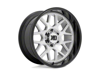 XD Grenade 2 Brushed Milled with Gloss Black Lip 8-Lug Wheel; 22x10; -18mm Offset (19-24 RAM 2500)