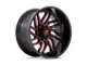 XD Mammoth Gloss Black Milled with Red Tint 8-Lug Wheel; 20x9; 18mm Offset (19-24 RAM 2500)