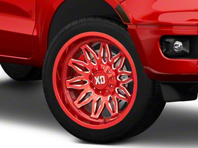 XD Gunner Candy Red Milled 6-Lug Wheel; 22x10; -18mm Offset (19-23 Ranger)