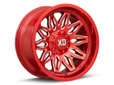 XD Gunner Candy Red Milled 6-Lug Wheel; 20x10; -18mm Offset (19-23 Ranger)