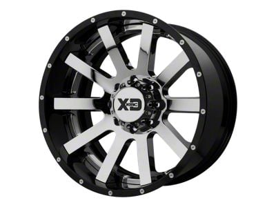 XD Heist Chrome Center with Gloss Black Milled Lip 6-Lug Wheel; 20x12; -44mm Offset (19-23 Ranger)