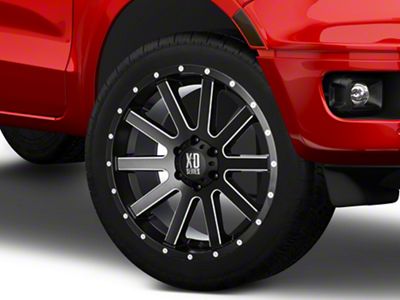 XD Heist Satin Black Milled 6-Lug Wheel; 22x9.5; 15mm Offset (19-23 Ranger)