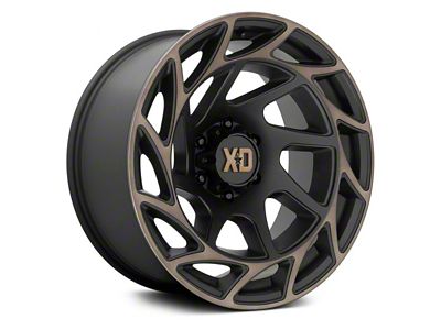 XD Onslaught Satin Black with Bronze Tint 6-Lug Wheel; 22x12; -44mm Offset (19-23 Ranger)