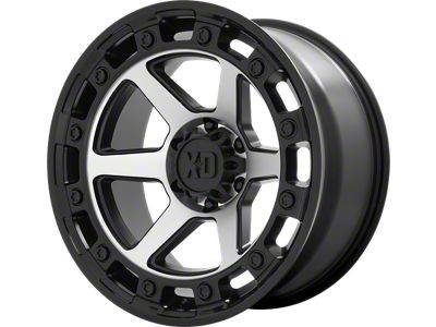 XD Raid Satin Black Machined 6-Lug Wheel; 20x10; -18mm Offset (19-23 Ranger)