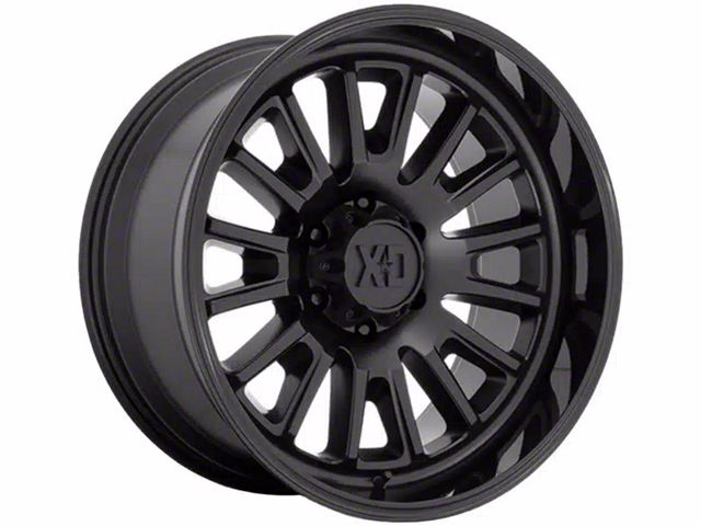XD Rover Satin Black with Gloss Black Lip 6-Lug Wheel; 20x10; -18mm Offset (19-23 Ranger)
