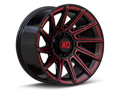 XD Specter Gloss Black with Red Tint 6-Lug Wheel; 20x10; -18mm Offset (19-23 Ranger)