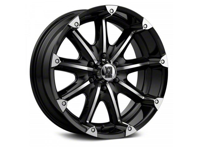 XD Badlands Gloss Black Machined 6-Lug Wheel; 18x9; -12mm Offset (19-24 Sierra 1500)