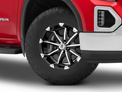 XD Badlands Gloss Black Machined 6-Lug Wheel; 18x9; -12mm Offset (19-25 Sierra 1500)