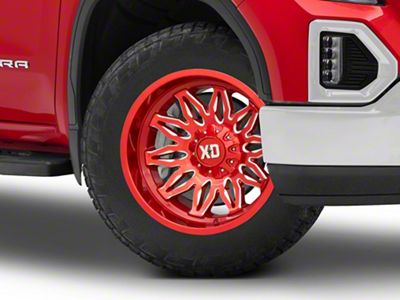 XD Gunner Candy Red Milled 6-Lug Wheel; 20x10; -18mm Offset (19-26 Sierra 1500)