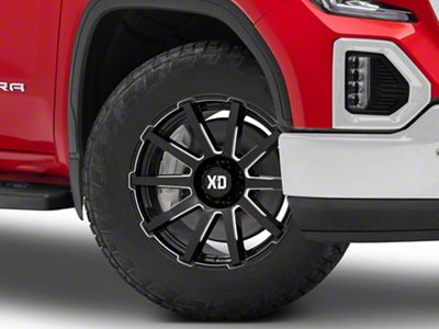 XD Outbreak Gloss Black Milled 6-Lug Wheel; 20x10; 12mm Offset (19-25 Sierra 1500)