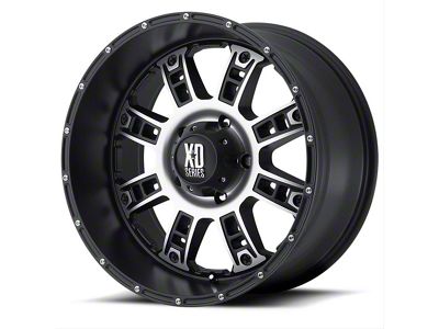 XD Riot Matte Black Machined 6-Lug Wheel; 20x12; -44mm Offset (19-25 Sierra 1500)