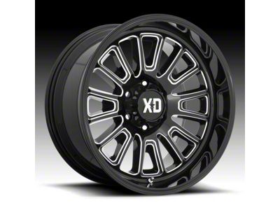 XD Rover Gloss Black Milled 6-Lug Wheel; 22x12; -44mm Offset (19-25 Sierra 1500)