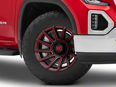 XD Specter Gloss Black with Red Tint 6-Lug Wheel; 20x10; -18mm Offset (19-26 Sierra 1500)