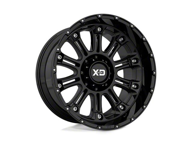 XD Hoss II Gloss Black 8-Lug Wheel; 18x9; 18mm Offset (07-10 Sierra 2500 HD)