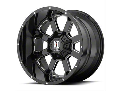 XD Buck 25 Gloss Black Milled 8-Lug Wheel; 20x10; -24mm Offset (07-10 Sierra 3500 HD SRW)
