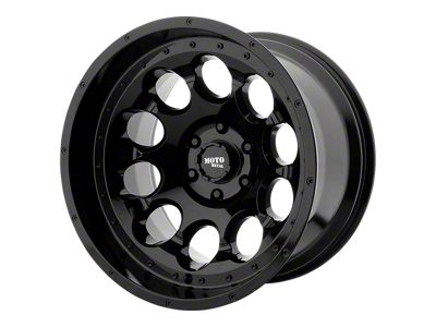 XD Heist Gloss Black Milled Center with Chrome Lip 8-Lug Wheel; 22x10; -18mm Offset (20-25 Sierra 3500 HD SRW)