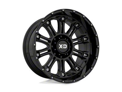 XD Hoss II Gloss Black 8-Lug Wheel; 20x9; 18mm Offset (20-26 Sierra 3500 HD SRW)