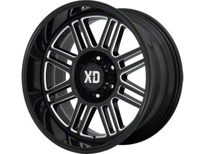 XD Cage Gloss Black Milled 6-Lug Wheel; 20x10; -18mm Offset (19-26 Silverado 1500)