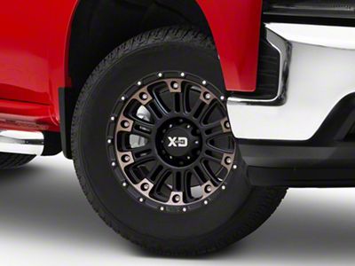 XD Hoss II Satin Black Machined with Dark Tint 6-Lug Wheel; 18x9; 0mm Offset (19-25 Silverado 1500)