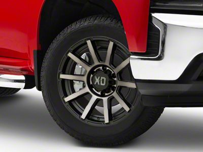 XD Outbreak Satin Black with Gray Tint 6-Lug Wheel; 22x10; -18mm Offset (19-25 Silverado 1500)
