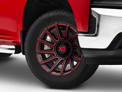XD Specter Gloss Black with Red Tint 6-Lug Wheel; 20x10; -18mm Offset (19-25 Silverado 1500)