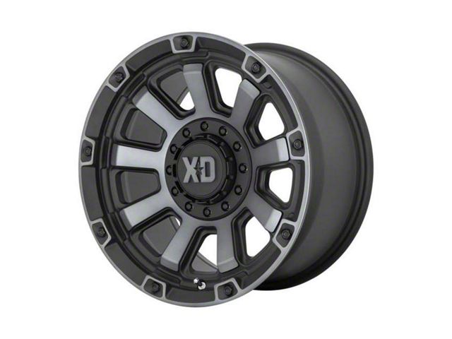 XD Gauntlet Satin Black with Gray Tint 8-Lug Wheel; 20x10; -18mm Offset (20-24 Silverado 2500 HD)