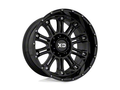 XD Hoss II Gloss Black 8-Lug Wheel; 18x9; 18mm Offset (07-10 Silverado 2500 HD)