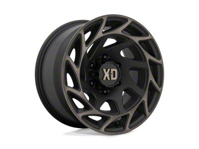 XD Onslaught Satin Black with Bronze Tint 8-Lug Wheel; 20x10; -18mm Offset (07-10 Silverado 2500 HD)