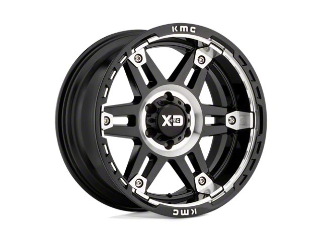 XD Spy II Gloss Black Machined 8-Lug Wheel; 20x10; -18mm Offset (20-24 Silverado 2500 HD)