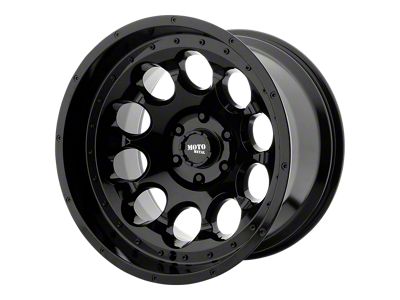 XD Heist Gloss Black Milled Center with Chrome Lip 8-Lug Wheel; 22x10; -18mm Offset (20-24 Silverado 3500 HD SRW)
