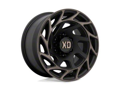 XD Onslaught Satin Black with Bronze Tint 8-Lug Wheel; 20x12; -44mm Offset (07-10 Silverado 3500 HD SRW)