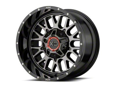 XD Snare Gloss Black with Gray Tint 8-Lug Wheel; 20x12; -44mm Offset (07-10 Silverado 3500 HD SRW)