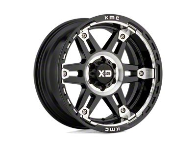 XD Spy II Gloss Black Machined 8-Lug Wheel; 20x9; 0mm Offset (20-26 Silverado 3500 HD SRW)