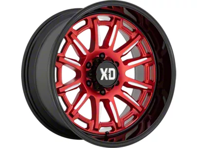 XD Phoenix Candy Red Milled with Black Lip 6-Lug Wheel; 20x10; -18mm Offset (21-26 Tahoe)