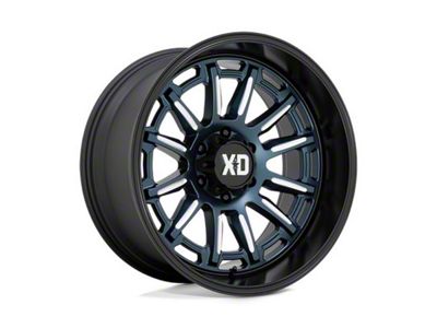 XD Phoenix Metallic Blue Milled with Black Lip 6-Lug Wheel; 20x9; 0mm Offset (21-25 Tahoe)