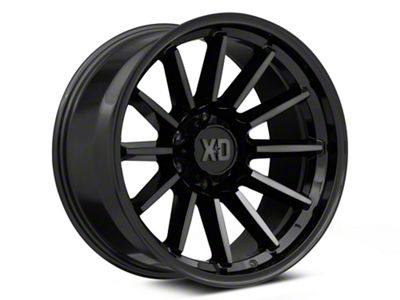 XD XD855 Gloss Black Machined with Gray Tint 6-Lug Wheel; 20x10; -18mm Offset (21-25 Tahoe)