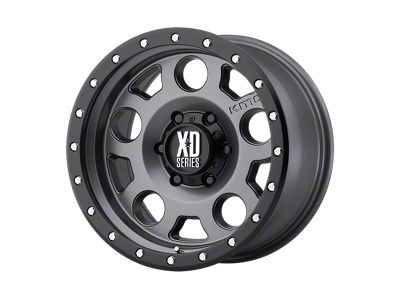 XD Enduro Pro Matte Gray with Black Reinforcing Ring 6-Lug Wheel; 18x9; 18mm Offset (21-26 Yukon)